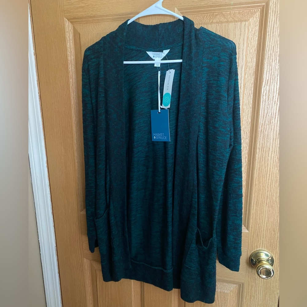 Dark green cardigan
